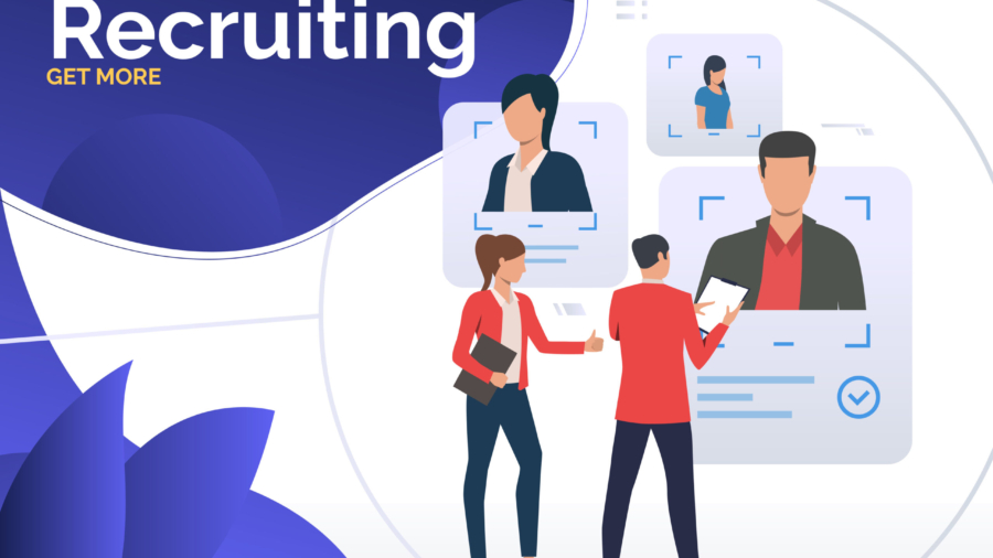 HR managers selecting candidates. Personnel search, recruiting, business. Human resource concept. Vector illustration can be used for presentations slide templates or webpage design